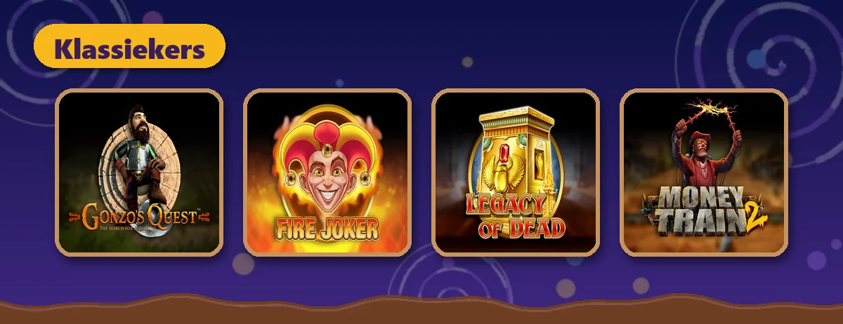 klassieke slots bij chocospin gonzos quest fire joker legacy of dead en money train 2