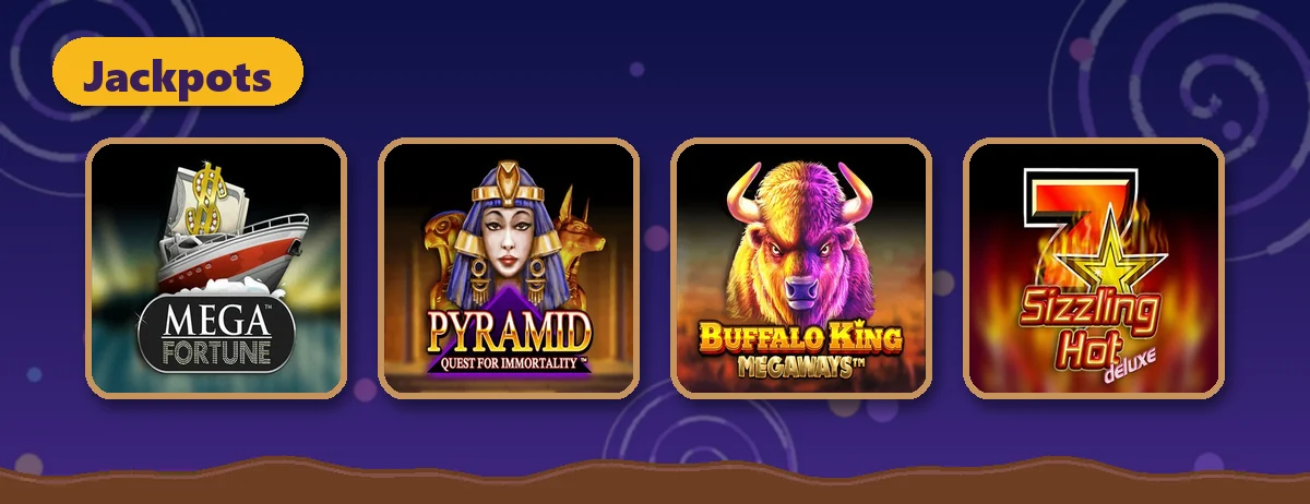 jackpots bij chocospin mega fortune pyramid buffalo king megaways en sizzling hot